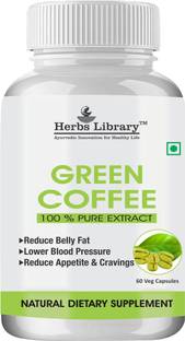 Herbs Library Green Coffee Bean Extract 800mg for Weight Loss - 60 Capsules