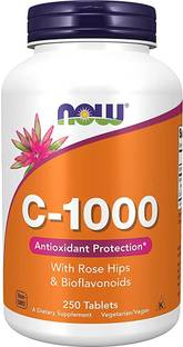 Now Foods C-1000, with Rose Hips &amp; Bioflavonoids, 250 Tablets