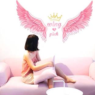 walkart 120 cm wall strickers-Attrative The Wings OF An Angel Self Adhesive Sticker