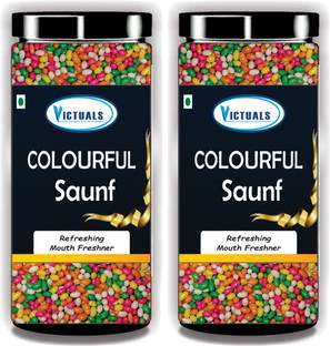 Victuals Colourful Sugar Coated Saunf Mukhwas | SAUNF | Fennel Candy | sweet Mouth Freshener