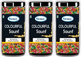 Victuals Colourful Sugar Coated Saunf Mukhwas | SAUNF | Fennel Candy | sweet Mouth Freshener