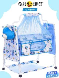 Miss & Chief New Born Baby Cradle Baby Crib Baby Jhula / Mattress Pillow Mosquito Net