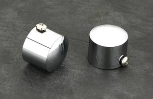 METZO Silver Rod Rail Bracket, Curtain Knobs Metal