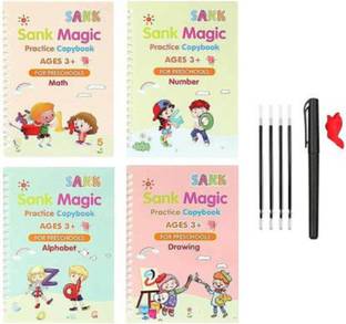 Mynxe Sank Magic Practice Copy book For Kids Numbers & English & Drawing & Mathematics
