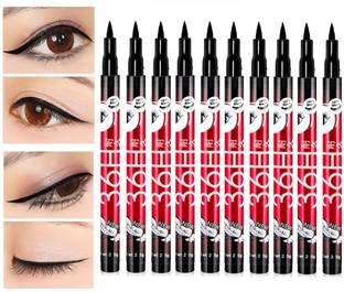 teayason Insta Beauty Water Smudge Proof 36 Hour Long Lasting Liquid EyeLiner Pack of 10 25 g