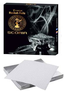 SCORIA Pre-Cut Premium Hookah Silver Aluminum Foil Paper for Hookah Aluminium Foil
