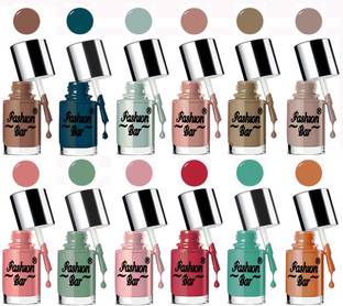 Fashion Bar New HD Shine Pastel Color long-lasting stay Nail Polish Combo Set Multicolor