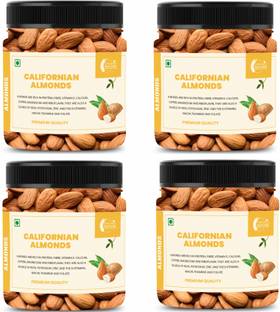 ORGANIC NATURE California Almonds 1 Kg, Badam Jumbo Size (Jar Pack) 250g Each Almonds