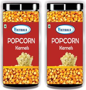 Victuals Premium Popcorn Kernels 600gm ( 2 X 300gm )| Makai Popcorn (Ready to cook) Unflavored Popcorn