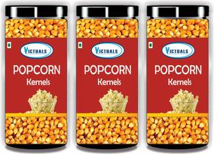 Victuals Popcorn Kernels 600g ( 3 x 200g ) | 100% Popping Kernels | Makka | Makai | Unflavored Popcorn
