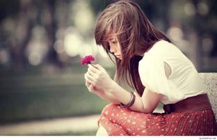 ALONE GIRL ON FINE ART PAPER HD QUALITY WALLPAPER POSTER Fine Art Print