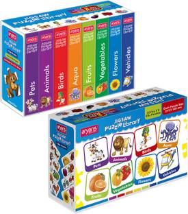 AryansEduworld Aryans Jigsaw Puzzle Library, 8 Educational Subjects 20 Piece Puzzle for Kids