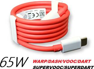 SANNO WORLD USB Type C Cable 1.012 m 65W_10V/6.5A VOOC/DART/WARP/DASH/SUPERVOOC/SUPERDART SUPERFAST CHARGER CABLE