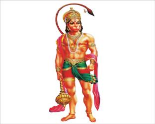 Jump up 45 cm Bajrang bali Self Adhesive Sticker