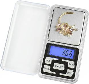 NIVAYO Digital Pocket Weight Scale Jewellery ,Gold, Silver, Platinum Weighing Mini Machine with Auto Calibration, Tare Full Capacity, Operational Temp 10-30 Degree (200/0.01 g) Weighing Scale MH 200, (Silver) Weighing Scale