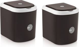 Nabhya Combo Of 2 Mini Waste Bin Disposal Dustbin for Car Office Desk and Home Use PP (Polypropylene) Dustbin