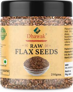 Dhawak Raw Flax Seeds Omega 3 Fatty Acid Rich Healthy Seed Immunity Booster Unroasted Golden Flax Seeds