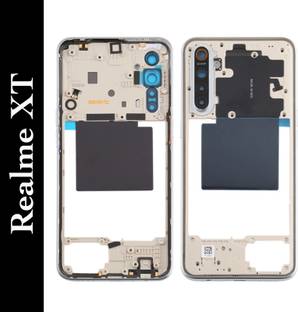 Unique4Ever Realme XT Middle Frame Bezel Plate With Side Volume & Power Buttons Camera Glass Lens Back Panel