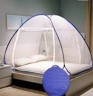 EVETIS Polyester Adults Washable Double Bed (Portable) Mosquito Net Tent also Suitable FOR KING size Bed Mosquito Net