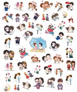Bombastic 1pc Cute Couple Love Heart Valentine’s Day Nail Art 3D Sticker