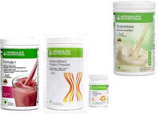 Herbalife Nutrition FORMULA-1SHAKE ROSEKHEER-+PROTEIN POWDER -400 +AFRESH -PEACH-50- +SHAKEMATE Protein Shake