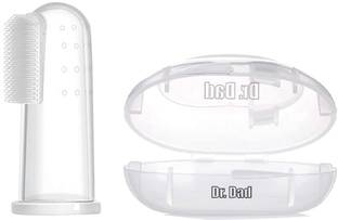 Dr Dad Baby Finger Toothbrush | Easy Oral Hygiene for Kids, Toddlers & Babies Soother