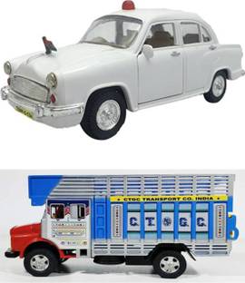 centy VIP Ambassador Car And Public Truck Train Combo (Pack of 2, Multicolor)