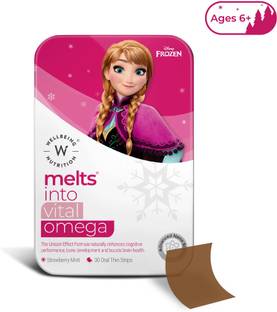 Wellbeing Nutrition Frozen Anna Melts|Kids Vegan Algae Omega-3(EPA & DHA),Strawberry Mint