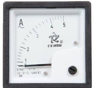 CKINDIA CK INDIA 72mm 5 Ampere Fitted with Brass Nu and Volt (Analog) Ammeter