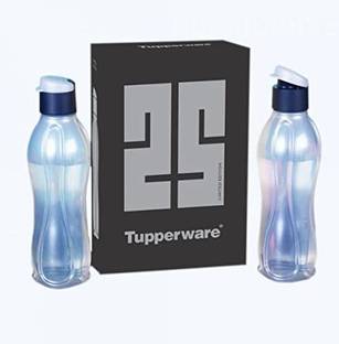 TUPPERWARE इको 750 ml फ्लिप टॉप बॉटल 2pc का सेट - सिल्वर 750 ml बॉटल