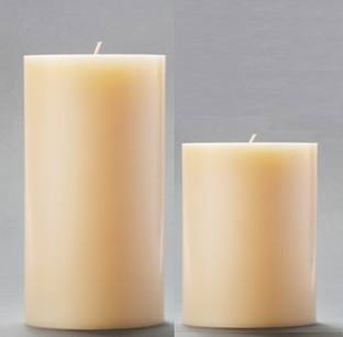 AuraDecor Highly Fragrance Pillar Candle 2.75*3inch & 2.75*5Inch Set of 2.(jasmine ) Candle