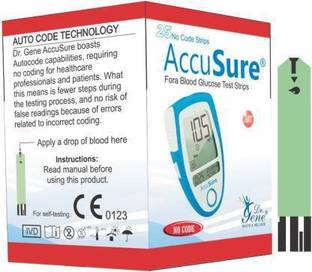 AccuSure BLOOD GLUCOSE TEST STIRPS 50 Glucometer Strips