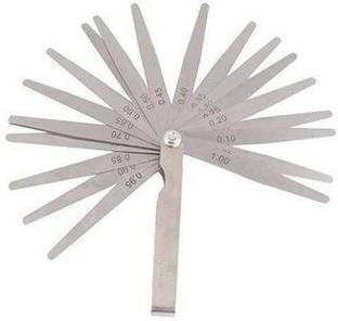 SAMENX Feeler Gauge .05 to 1.00 MM with 13 Blades Feeler Valves Measure Tool Marking Gauge