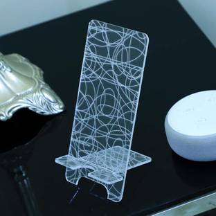 DULI Acrylic Multipurpose Portable Mobile Phone Stand and Holder (Scribble) Mobile Holder