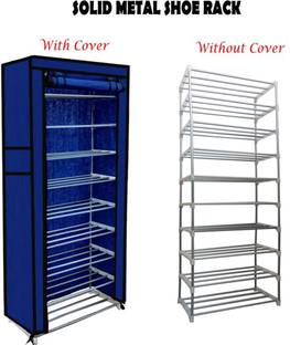 GlowSilk Best Quality Multi-Storage Rack Shelf Metal Collapsible Shoe Stand