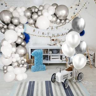 R G ACCESSORIES Solid Wedding party balloon decoration kit 66pcs for birthday, baby shower, wedding Balloon