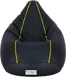 HOOLIGANS XL Tear Drop Bean Bag Cover  (Without Beans)
