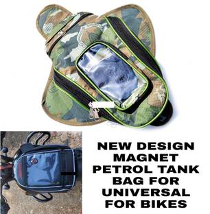 Aklin Boky MAGNET PETROL TANK BAG FOR BIKES ARMY Magnetic UM Universal For Bike Bike Tank Cover