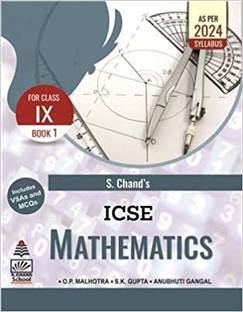 S. Chands ICSE Mathematics Book 1 Class 9 (As Per 2024 Syllabus)
