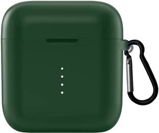 KHR Pouch for boAt Airdopes 141 True Wireless Earbuds Cover With Key Chain (Matte Green)