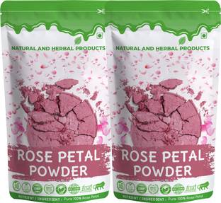 NATURAL AND HERBAL PRODUCTS Rose Petal Powder for Baby Bath | Face Pack | Skin Brightening | Juice | Drink