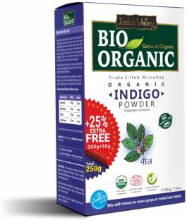 Indus Valley Natural Organic Indigo Powder | Indigofera tinctoria for Hair Color & Hair Care , Indigo