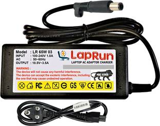 LAPRUN Charger Compatible for Hp EliteBook 2730p Laptops of 18.5v, 3.5a, Pin-7.4x5.0, 65 W Adapter