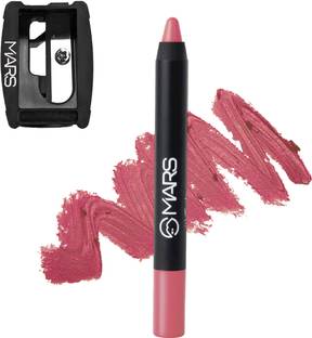 MARS Smudge Proof Long Lasting Matte Lip Crayon With Sharpner