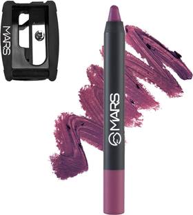 MARS Smudge Proof Long Lasting Matte Lip Crayon With Sharpner