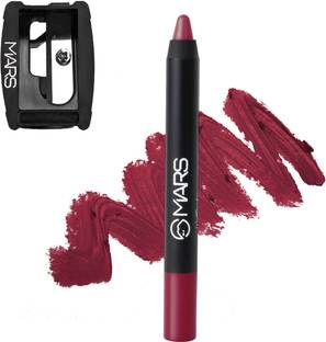 MARS Smudge Proof Long Lasting Matte Lip Crayon With Sharpner