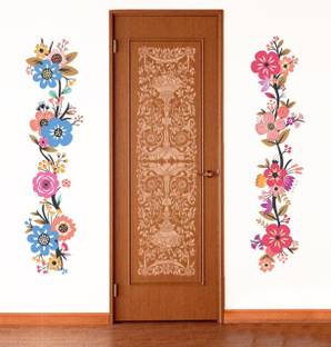 Sticker Fantasy 60 cm Colorful Floral Flower Partten Art Wall Sticker Self Adhesive Sticker