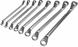 DHATRI TOOLS 8-PCS Ring Spanners Double Sided Box End Wrench (Pack of 8)6X7 TO 20X22 Single Sided Open End Wrench