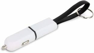 jazam Car Charger With Keychain And Charging Cable (Dual Side IOS & Android) BW-Car Charger With Keychain And Charging Cable (Dual Side IOS & Android) USB Charger