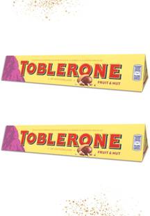 Toblerone Swiss Milk Chocolate With Raisin, Honey & Almond Nougat - Fruit & Nut (IMPORTED) Bars